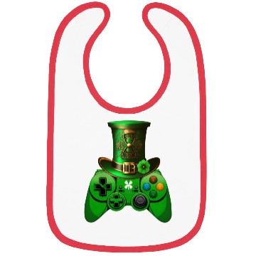 Discover St Patricks Day Video Game Bibs | Gamer Leprechau