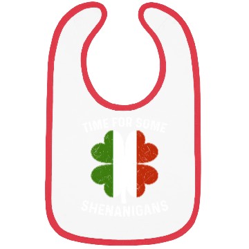 Discover St. Patrick's Time For Some Shenanigans Clover Bibs