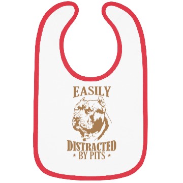 Discover Easily Distracted by Pits Pit Bull Dog Bibs