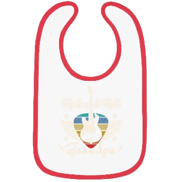 Discover Rock and Roll Grandpa Guitar Bibs