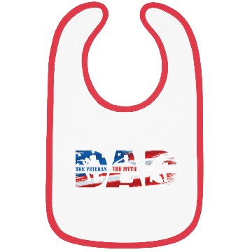 Discover Veteran Dad American Flag US Father Patriotic Bibs