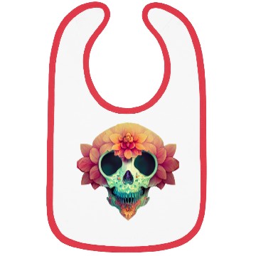 Discover Floral Skull Candy Bibs