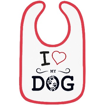 Discover i love my dog Bibs