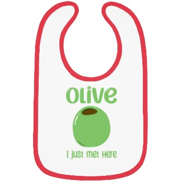 Discover Green Olive Lover Quote Bibs