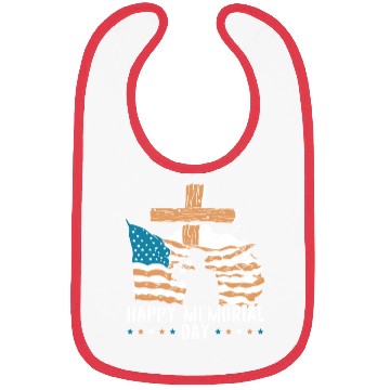 Discover Patriotic Veteran USA Flag American Memorial Day Bibs