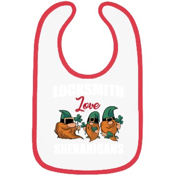 Discover Locksmith Love Shenanigans St. Patricks Day Gnomes Bibs