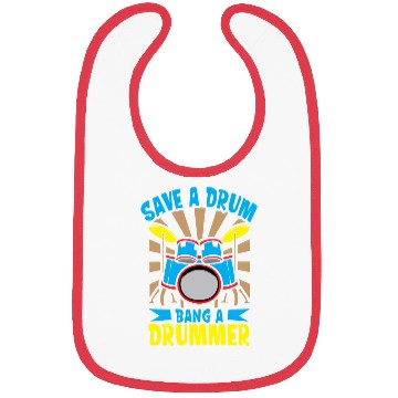 Discover Drummer Drums Music Drum Set Drumming Bibs