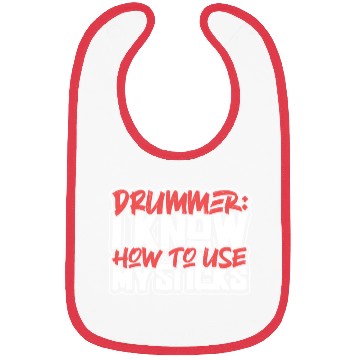 Discover Drummer Drums Music Drum Set Drumming Bibs