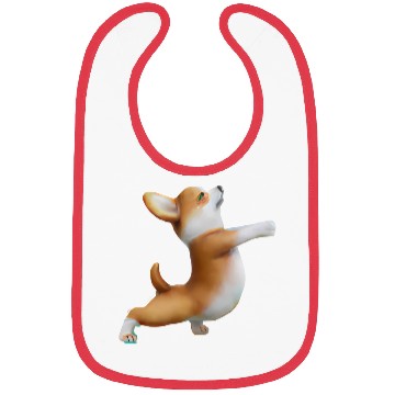 Discover Corgi dog in yoga pose Bibs