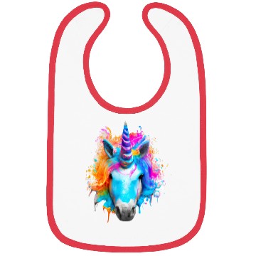 Discover Colourful unicorn Bibs