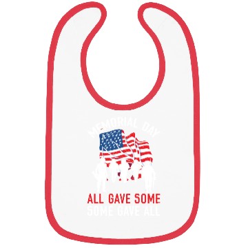 Discover All Gave Some Some Gave All USA Flag Memorial Day Bibs