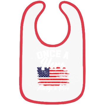 Discover Once A Hero Always A Hero USA Flag Memorial Day Bibs