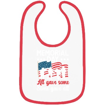 Discover All Gave Some Some Gave All USA Flag Memorial Day Bibs
