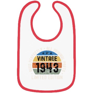 Discover 80th Birthday Vintage 1943 Bibs