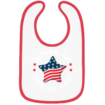 Discover Patriotic Veteran USA Flag American Memorial Day Bibs