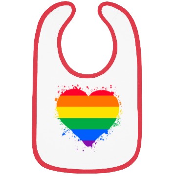 Discover Pride LGBTQ heart Bibs