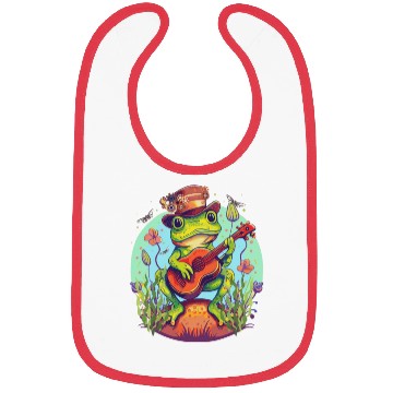 Discover Cottagecore Steampunk Guitarist Frog Dark Academia Bibs