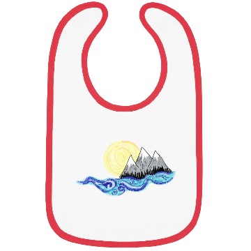 Discover Mountain Sun And Water Bibs