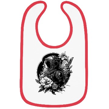 Discover Astronaut With Flowers In The Moonlight Bibs