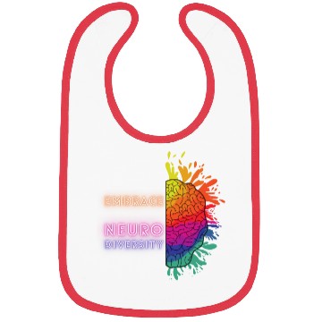 Discover NEURODIVERSITY embrace brain awareness Bibs
