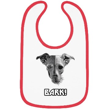 Discover Bark! Dog Skull, Skully Doggy, Heavy Metal Dog Bibs