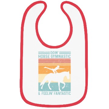 Discover Funny Equestrian Horse Vaulting Retro Bibs