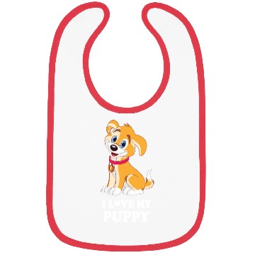 Discover I Love My Puppy Bibs