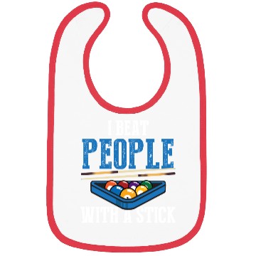 Discover Billiards Puns Pool Player Billiards Triangle Rack Bibs