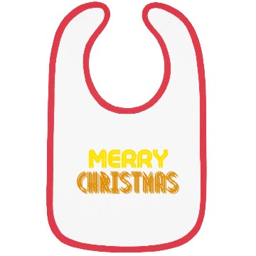Discover Merry Christmas Yellow Neon Colors Bibs