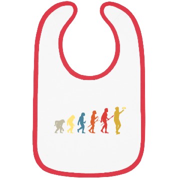 Discover Funny Disc Golf Evolution Vintage Frisbee Bibs