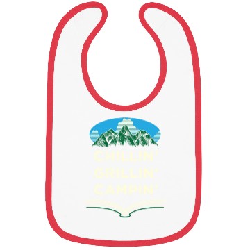 Discover Chillin Grillin Campin Funny Camping Humor Camper Bibs