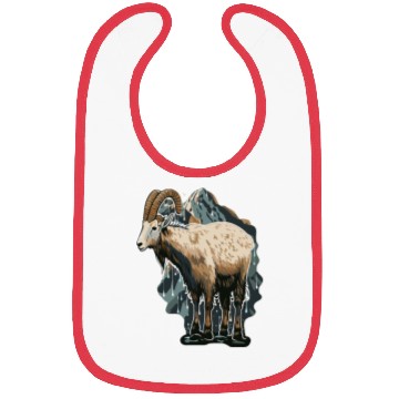 Discover a mountain goat lives in the mountains Bibs