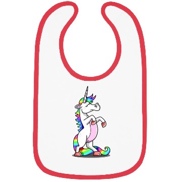 Discover A Unicorn With Rainbow-Colored Mane And Tail Bibs