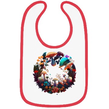 Discover psychedelic art trippy patterns mushroom Bibs
