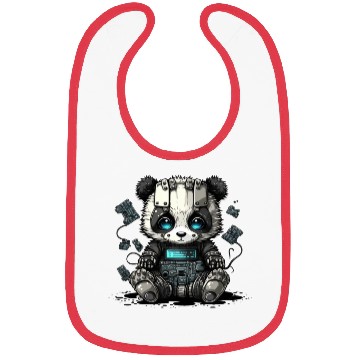 Discover Cute cyber panda Bibs