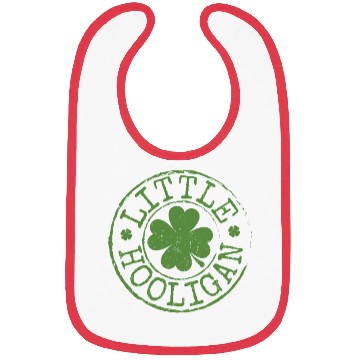 Discover Little Hooligan Irish Clovers Kids Boy Girl St Pat Bibs