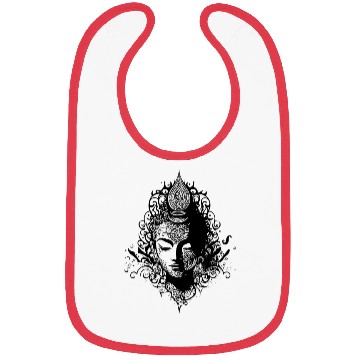 Discover Meditating Buddha Portrait Spiritual Nature Bibs