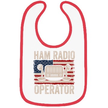 Discover Ham Radio Operator US Flag Bibs