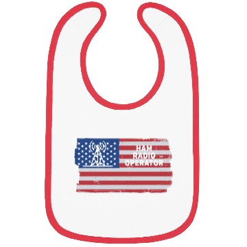 Discover Ham Radio Operator US Flag Bibs