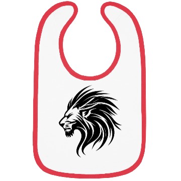 Discover Evil Lion With Mane Tattoo Portrait Bibs