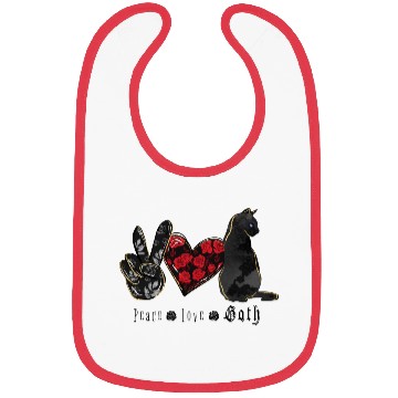 Discover Peace. Love. Goth. Bibs