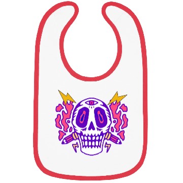 Discover Psychedelic Skull Head Bibs