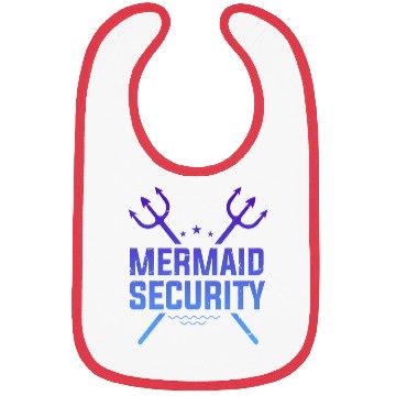Discover Mermaid Security Funny Bibs