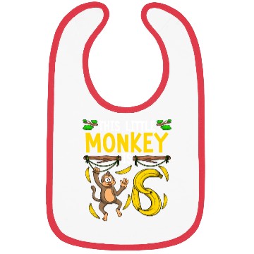 Discover Monkey Birthday 6th Monkey Theme Party Kids Bibs