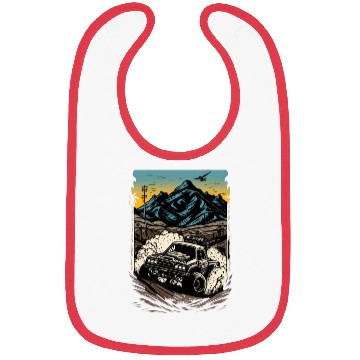 Discover dirt racing car drawing with mountains Bibs