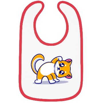 Discover Cute dog cartoon icon illustration gift Bibs