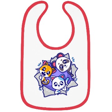 Discover cute animal cartoon icon illustration Bibs