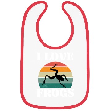 Discover I LOVE FROGS RETRO SUNSET Bibs