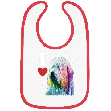 Discover Colorful komondor dog cute doggy Neon breed colore Bibs