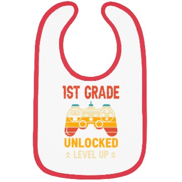 Discover 1st Grade Unlocked Level Up Video Gamer Back Bibs